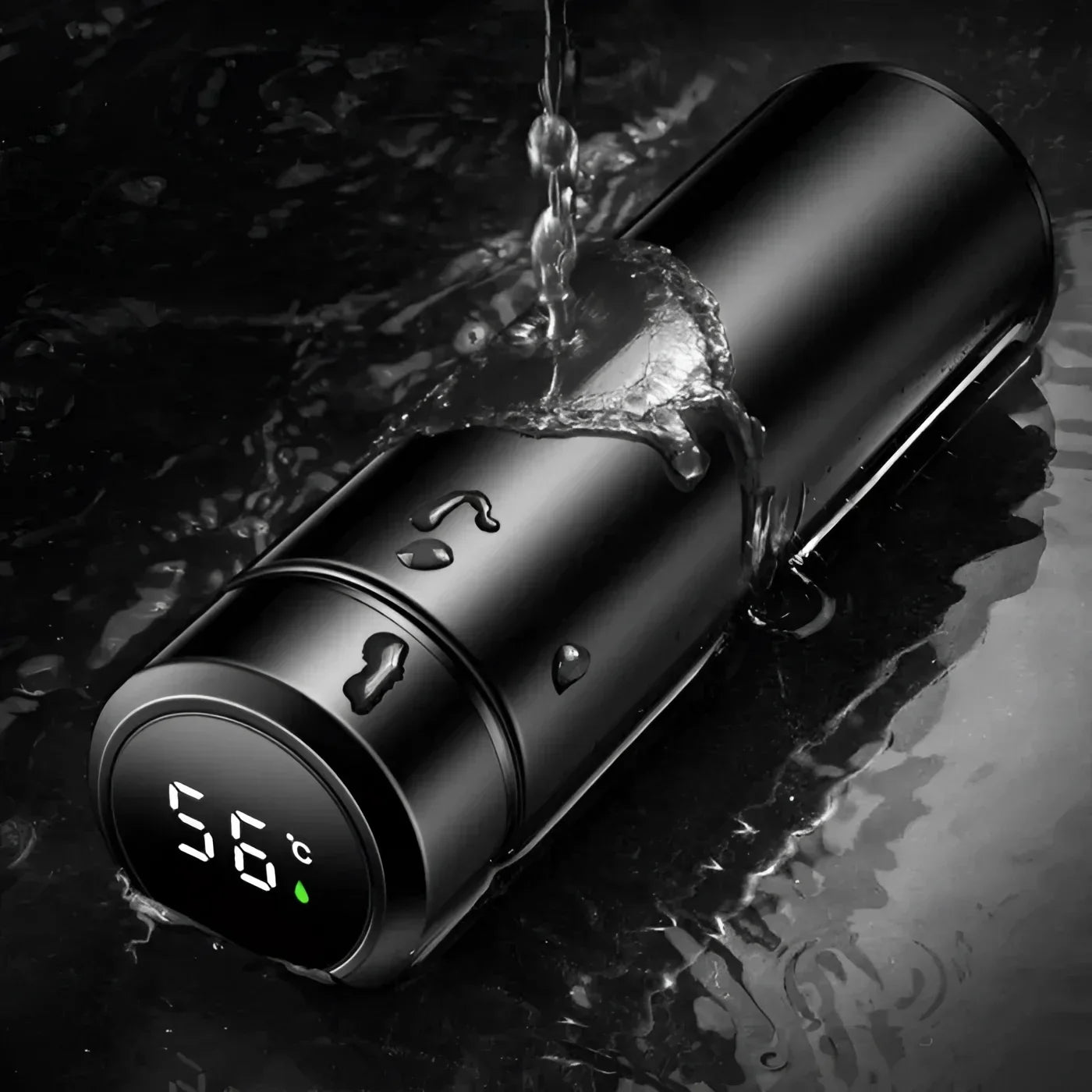 Garrafa Térmica Inox com Sensor de Temperatura Digital Led para Bebidas
